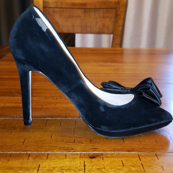 Madison black suede high heels - Picture 6 of 10